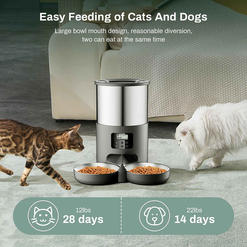 Smart Dispenser For Cats Dog Dry Food Bowl