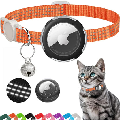 Reflective Cat Collar with Air Tag Holder