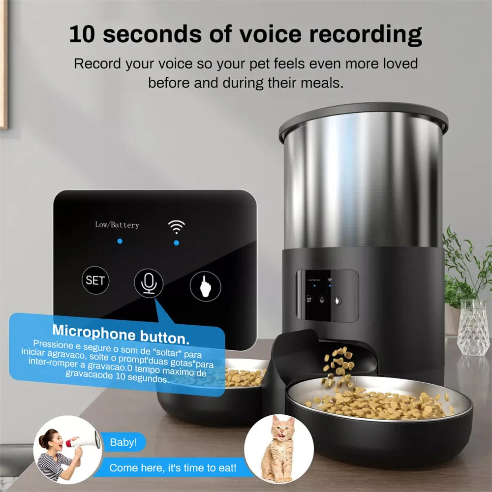 Smart Dispenser For Cats Dog Dry Food Bowl