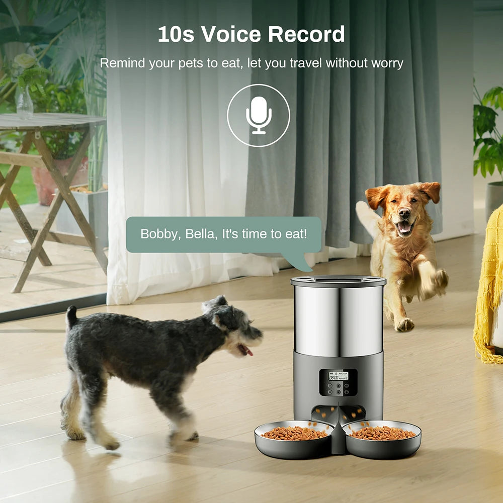 Smart Dispenser For Cats Dog Dry Food Bowl