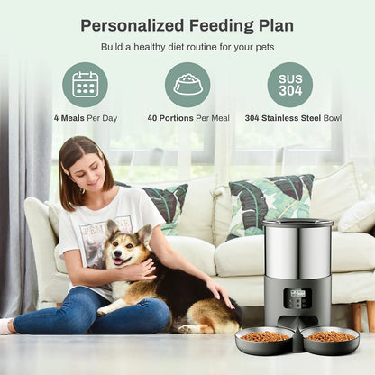 Smart Dispenser For Cats Dog Dry Food Bowl