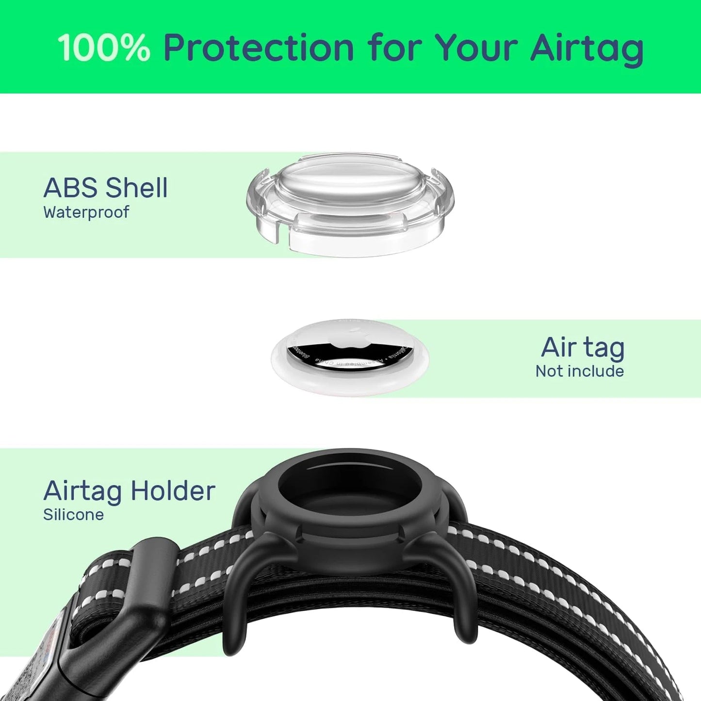 Waterproof Air Tag Dog Collar