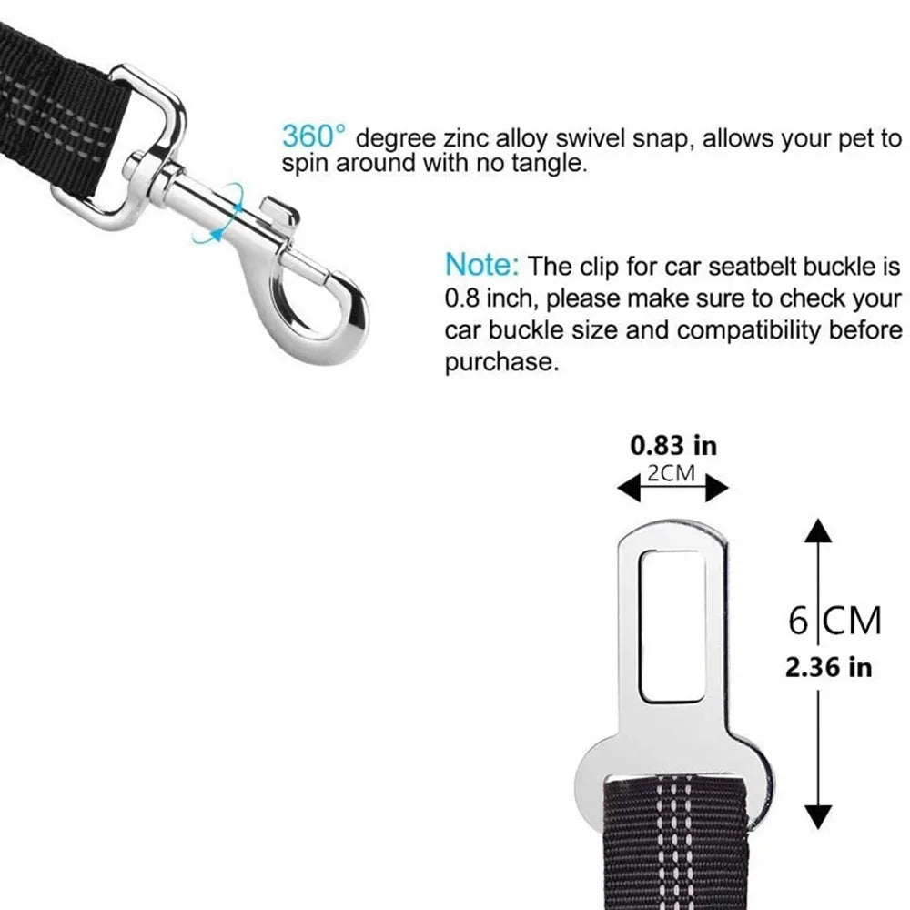 Adjustable Dog Car Seat Belt Harness