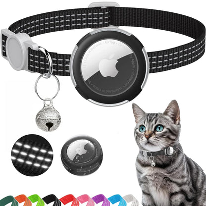 Reflective Cat Collar with Air Tag Holder