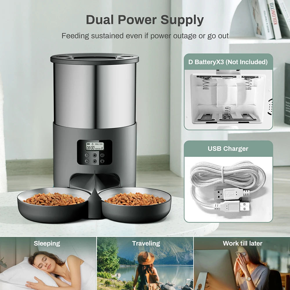 Smart Dispenser For Cats Dog Dry Food Bowl
