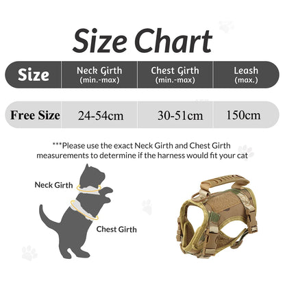 Tactical Cat Harness and Leash