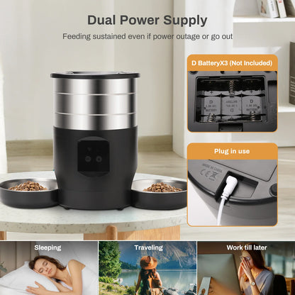 Smart Dispenser For Cats Dog Dry Food Bowl