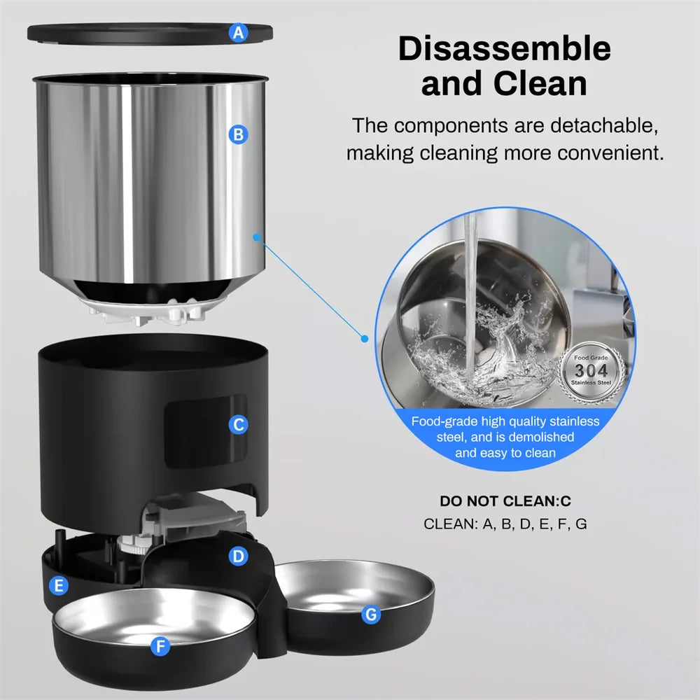 Smart Dispenser For Cats Dog Dry Food Bowl