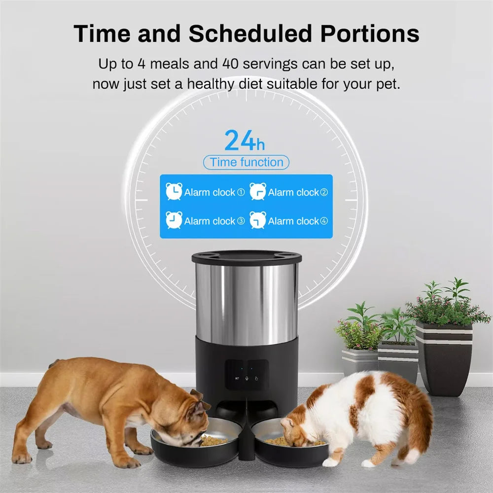 Smart Dispenser For Cats Dog Dry Food Bowl