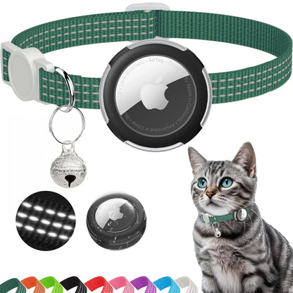 Reflective Cat Collar with Air Tag Holder