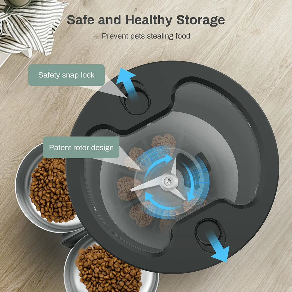 Smart Dispenser For Cats Dog Dry Food Bowl