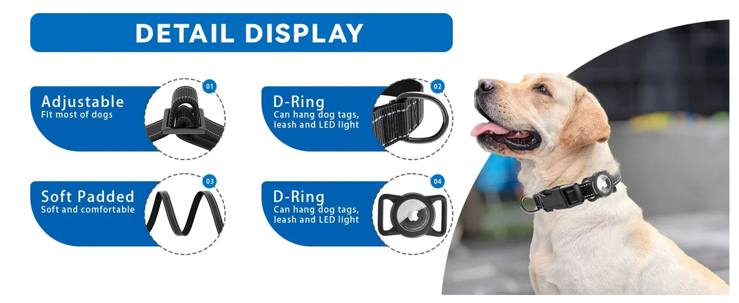 Waterproof Air Tag Dog Collar