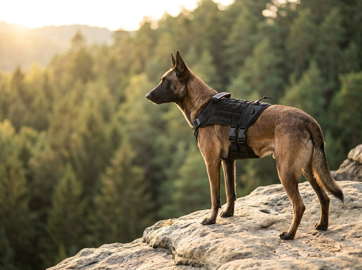 Tactical Dog Harness — Lifestyle - Pet Outdoor | Generated by Modelize